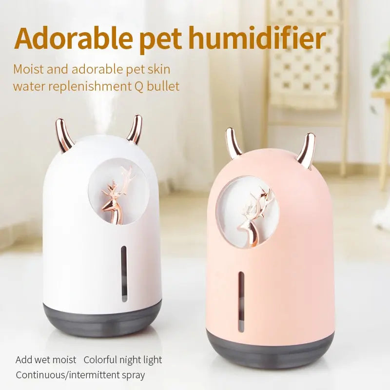 New Humidifier Cute Pet Mini Household Small Moisturizing Aromatherapy Car Creativity Air Bear USB Humidifier LED Mist Maker - Get Me Products