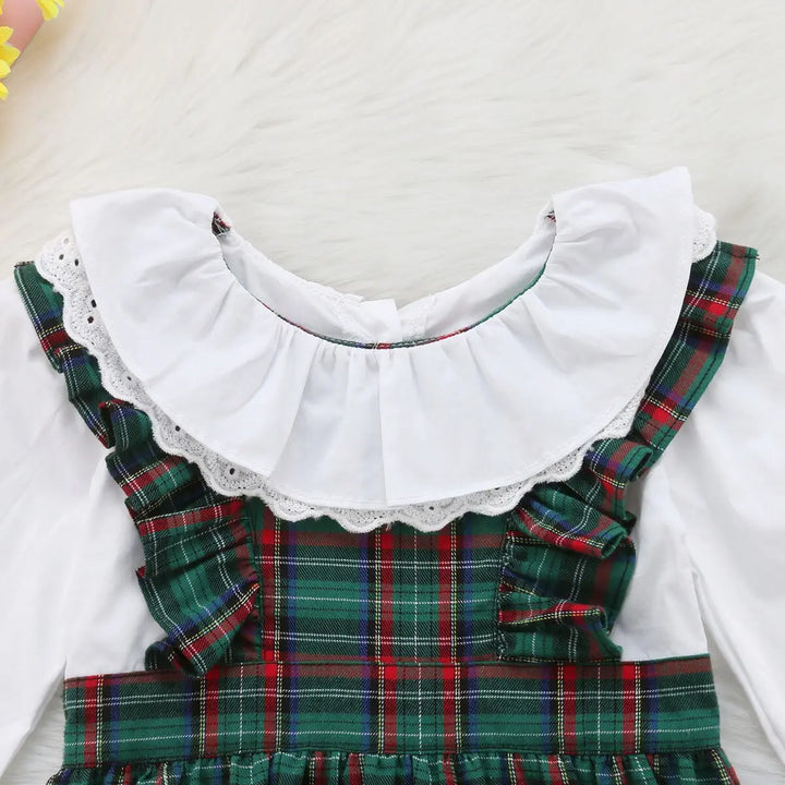 Newborn Infant Baby Girl Clothing Cotton Long Sleeve Plaid Bodysuit - Get Me Products