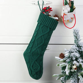 2023 Knitted Home Wall Decoration Candy Bag Sock Set - Diamond Gift Bag Socks Hanger Christmas Stocking Set - Get Me Products