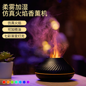 Optimize product title: 

3D Flame Aroma Diffuser with Colorful Air & USB Home Aromatherapy Humidifier - New Simulation Design - Get Me Products