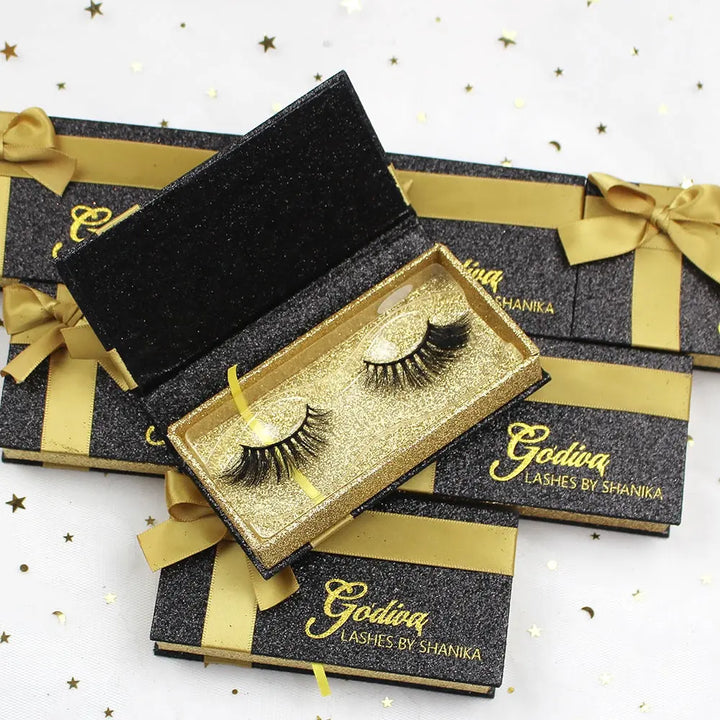 OEM Natural 3D thick strip full lashes Double Layered Look 25mm full strip mink eye lashes - Get Me Products