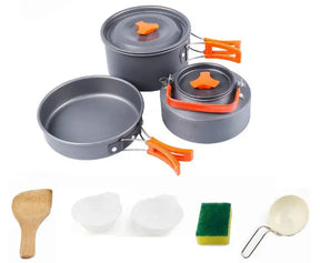 Outdoor Portable Cookware Mess Kit Camping Hiking Picnic - Get Me Products