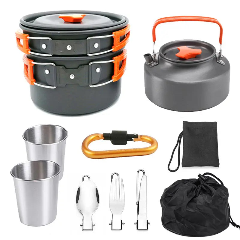 Outdoor Portable Cookware Mess Kit Camping Hiking Picnic - Get Me Products