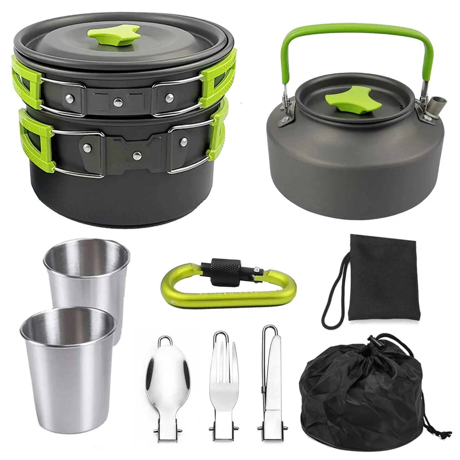 Outdoor Portable Cookware Mess Kit Camping Hiking Picnic - Get Me Products