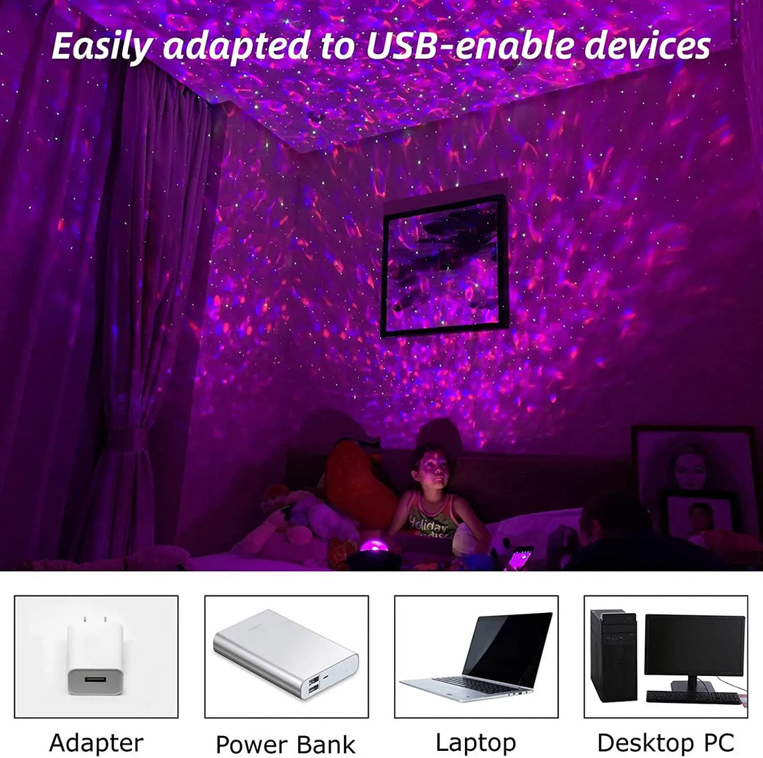Oversea Stock Dropshipping Night Lights Laser Sterrenhemel Proyector BT Speaker Galaxia Starry Light Star Projector Wifi Smart - Get Me Products