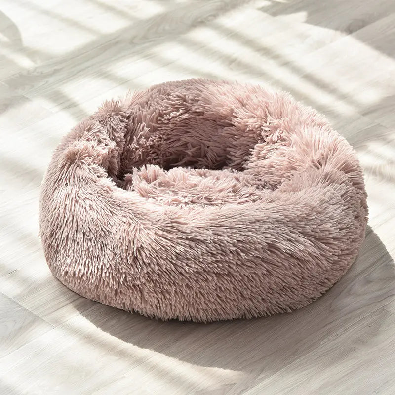 Pet Cats and Dogs Luxury Donut Bed Warm Soothing Joints Deepen Sleeping fluffy dog bed - Get Me Products