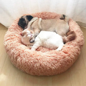 Pet Cats and Dogs Luxury Donut Bed Warm Soothing Joints Deepen Sleeping fluffy dog bed - Get Me Products