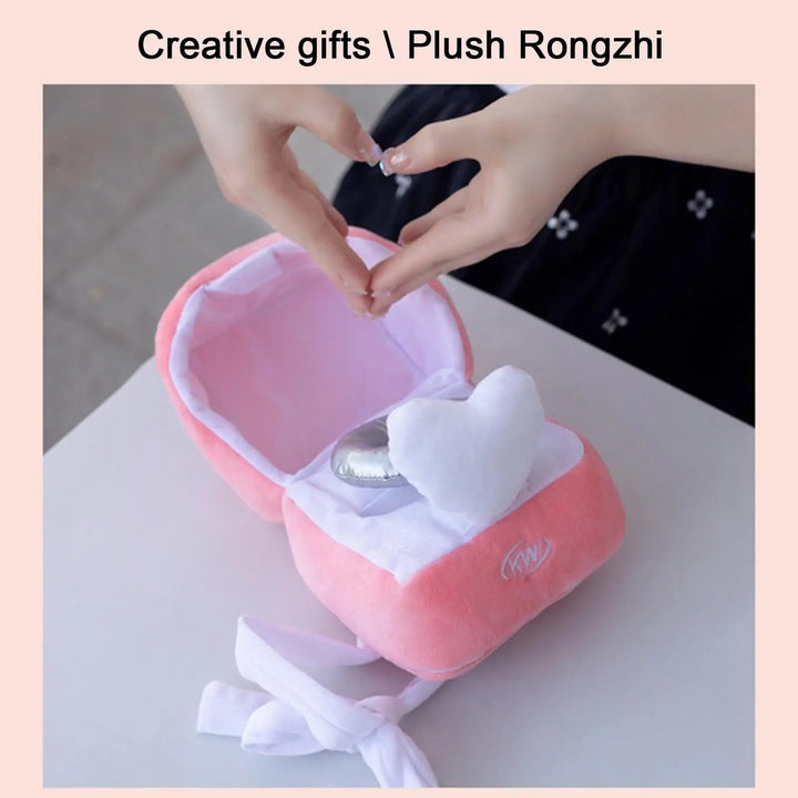 Pink Ring Box Plush Toy Love Diamond Ring Case Toy Stuffed Ring Surprise Gift Box Propose Memory Wedding Gift for Women T5P9 - Get Me Products