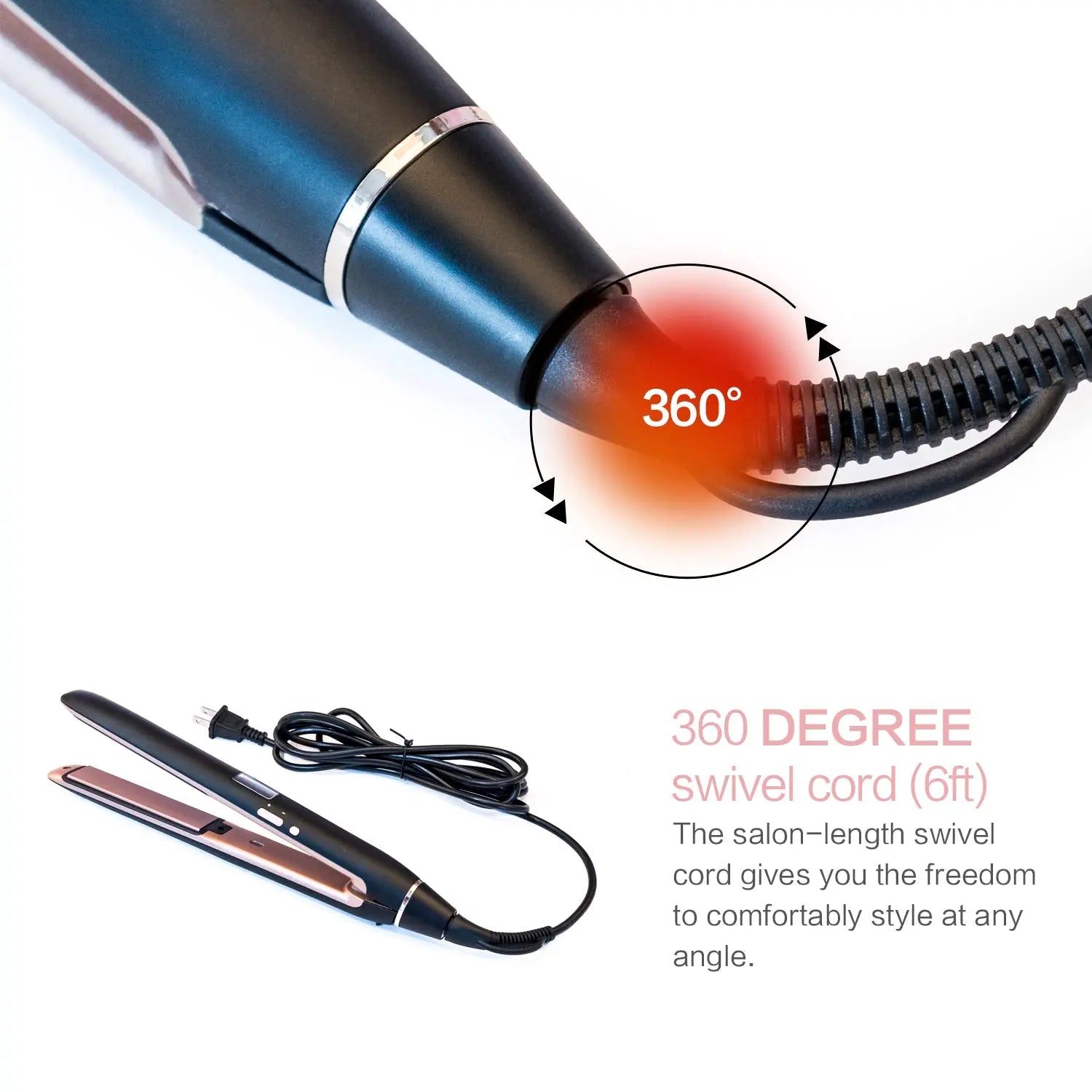 Professional Hair Straightener 2in1 Flat Iron Curling Straight Hair Fast Ceramic Heating - Get Me Products