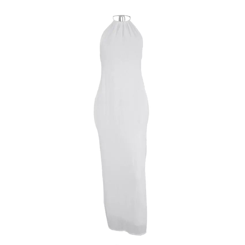 Stretch Strakke Halter Hollow Vrouwen  Zomer Nieuwe Polyester 100% Elegant Chic Street Party Dres - Get Me Products