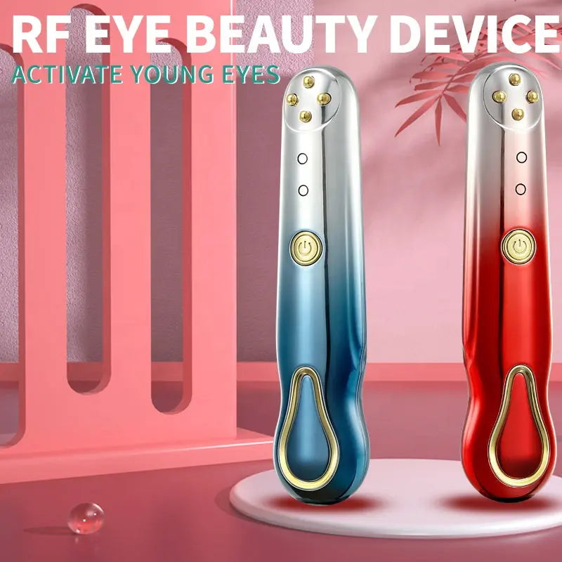 RF Radio Frequency Eye Massager Anti-Ageing Wrinkle Massager Portable Electric Device Dark Circle Facials Vibration Massage Pen - Get Me Products