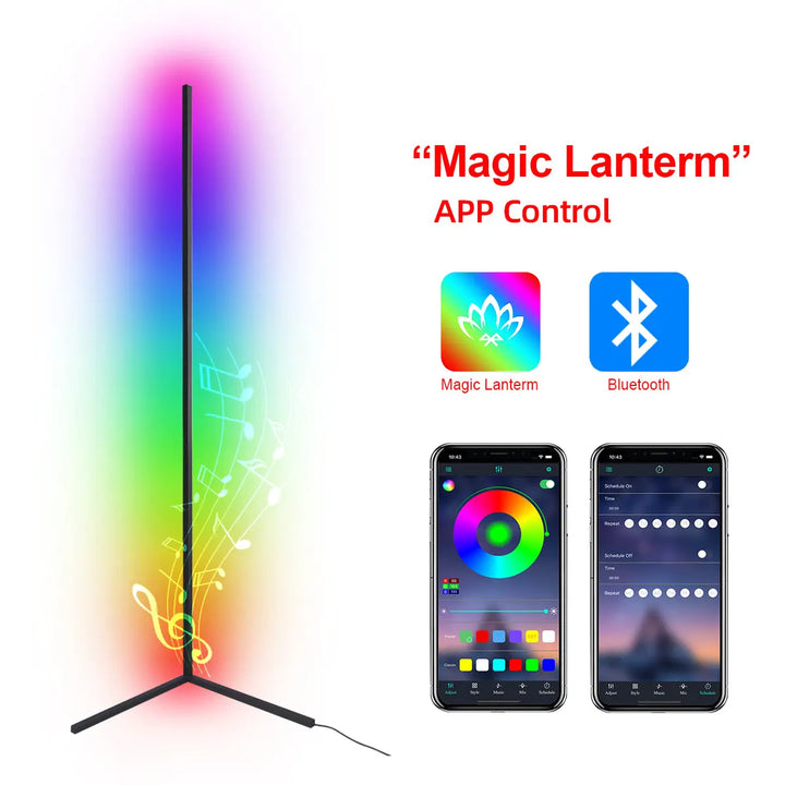 Remote Control Decorative Tripod Nordic Modern CCT Color Change Corner Led Rgb Floor Standing Lamp For Living Room - Get Me Products