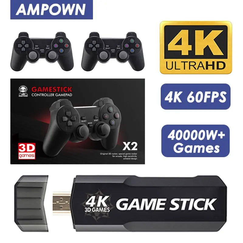 Retro Game Console 4k 60fps Hdmi Output Low Latency Tv Game Stick 2.4g - Get Me Products