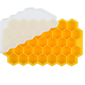 SILIKOLOVE Honeycomb Ice Cube Trays with Removable Lids Silica Gel Ice Cube Mold BPA Free - Get Me Products