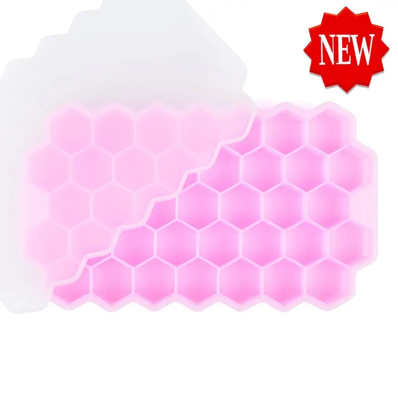 SILIKOLOVE Honeycomb Ice Cube Trays with Removable Lids Silica Gel Ice Cube Mold BPA Free - Get Me Products