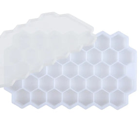 SILIKOLOVE Honeycomb Ice Cube Trays with Removable Lids Silica Gel Ice Cube Mold BPA Free - Get Me Products