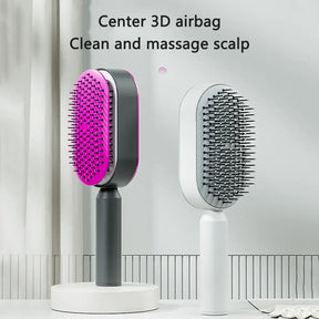 Self Cleaning Hair Brush For Women One-key Cleaning Hair Loss Airbag Massage Scalp Comb Anti-Static Hairbrush - Get Me Products