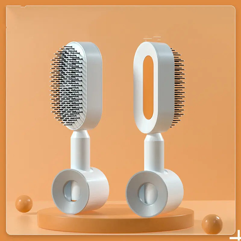 Self Cleaning Hair Brush For Women One-key Cleaning Hair Loss Airbag Massage Scalp Comb Anti-Static Hairbrush - Get Me Products