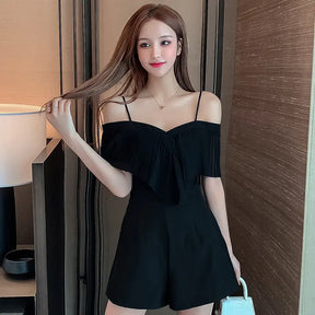 Sling Ruffled One-shoulder  Women's Small Jumpsuit - Get Me Products