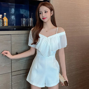 Sling Ruffled One-shoulder  Women's Small Jumpsuit - Get Me Products