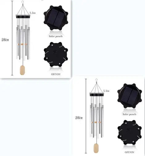 Solar wind chimes outdoor patio lamp GetMeProducts