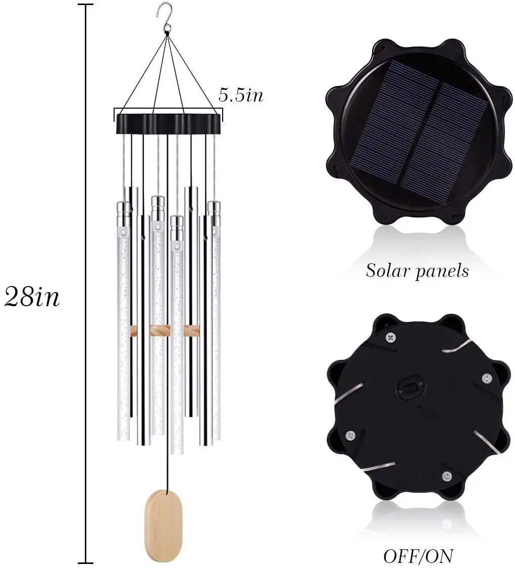 Solar wind chimes outdoor patio lamp GetMeProducts