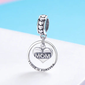 Sterling silver super mom charms pendants I love my family charm pendant kids charms for bracelet making jewelry - Get Me Products