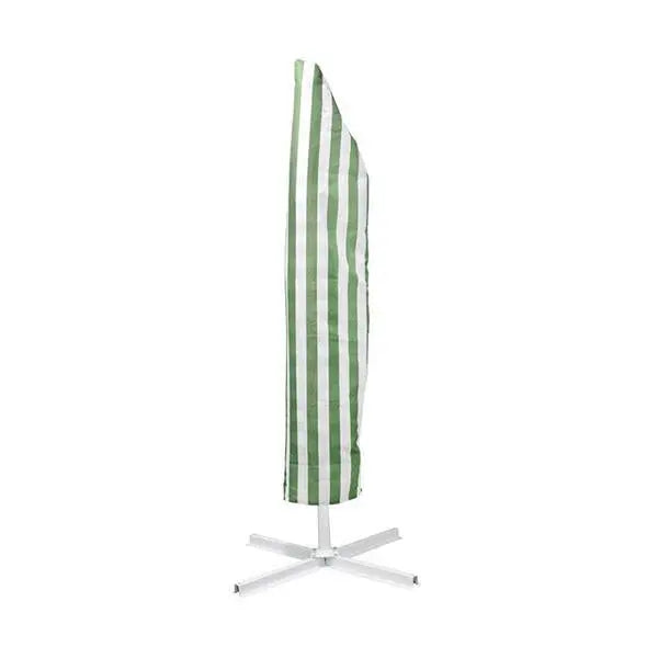 Outdoor Garden Umbrella – Green and White Stripe - Get Me Products