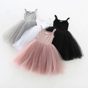 Summer Cute Girls Sequined Princess Dress Kids Sleeveless Tulle - Get Me Products