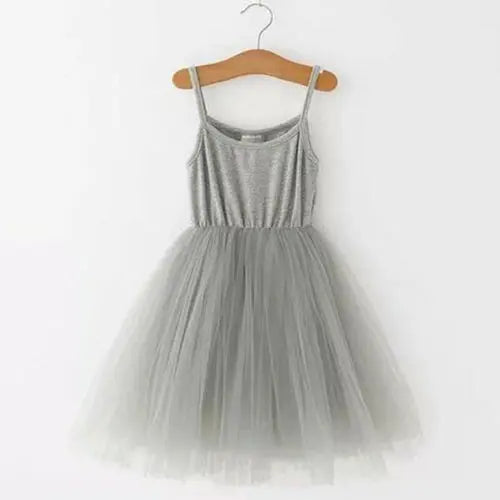 Summer Cute Girls Sequined Princess Dress Kids Sleeveless Tulle - Get Me Products