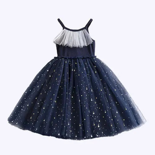 Summer Cute Girls Sequined Princess Dress Kids Sleeveless Tulle - Get Me Products