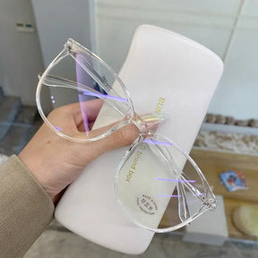 Transparent Computer Glasses Frame Women Men Anti Blue Light Round Eyewear Blocking Glasses Optical Spectacle Eyeglass - Get Me Products