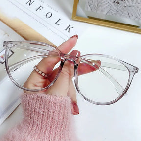 Transparent Computer Glasses Frame Women Men Anti Blue Light Round Eyewear Blocking Glasses Optical Spectacle Eyeglass - Get Me Products