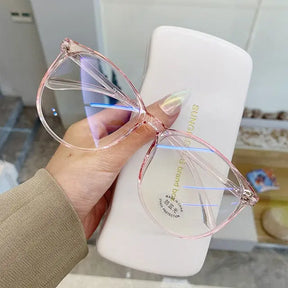 Transparent Computer Glasses Frame Women Men Anti Blue Light Round Eyewear Blocking Glasses Optical Spectacle Eyeglass - Get Me Products