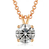 USA Stock Women Jewelry Classic 18K Gold Plated 925 Sterling Silver VVS Moissanite Diamond Pendant Necklace - Get Me Products