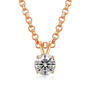 USA Stock Women Jewelry Classic 18K Gold Plated 925 Sterling Silver VVS Moissanite Diamond Pendant Necklace - Get Me Products