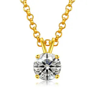 USA Stock Women Jewelry Classic 18K Gold Plated 925 Sterling Silver VVS Moissanite Diamond Pendant Necklace - Get Me Products