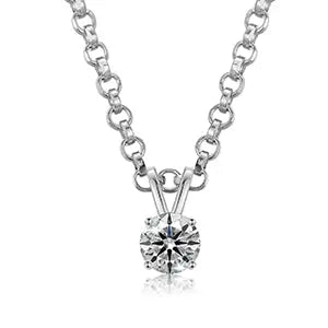 USA Stock Women Jewelry Classic 18K Gold Plated 925 Sterling Silver VVS Moissanite Diamond Pendant Necklace - Get Me Products