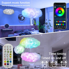 USB Cloud Light APP Control Music Synchronization 3D RGBIC Ambient Light Lightning Simulation Clouds Bedroom Room Light - Get Me Products