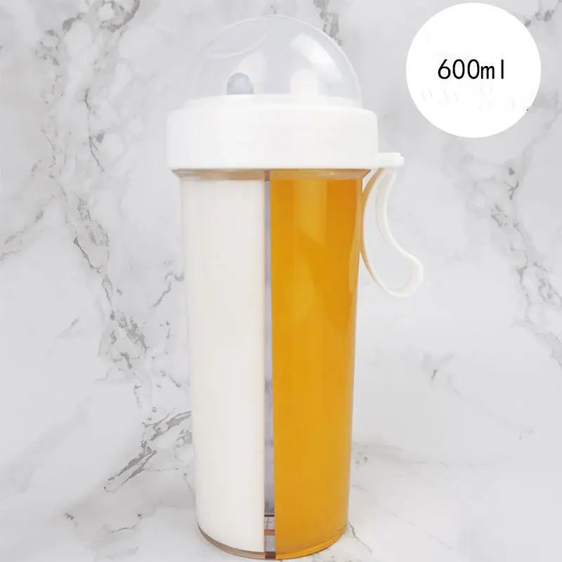 Water bottle Straw cup plastic juice dual purpose tea cup - Get Me Products