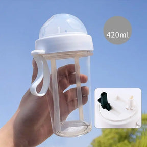 Water bottle Straw cup plastic juice dual purpose tea cup - Get Me Products