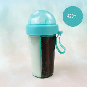 Water bottle Straw cup plastic juice dual purpose tea cup - Get Me Products