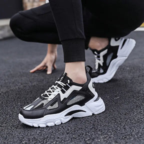 White Sneakers Men Non Slip Walking Running Shoes Sports - Get Me Products