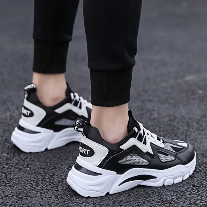 White Sneakers Men Non Slip Walking Running Shoes Sports - Get Me Products