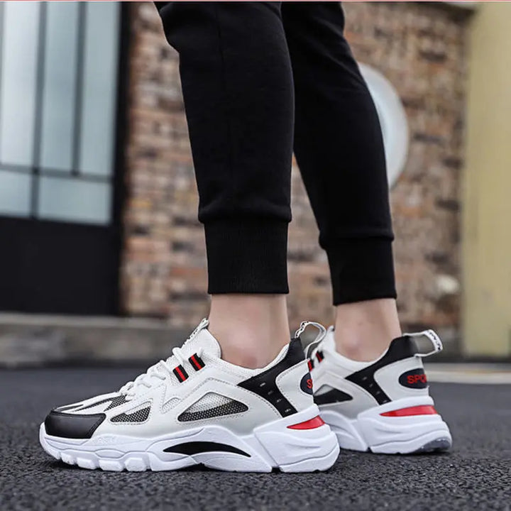 White Sneakers Men Non Slip Walking Running Shoes Sports GetMeProducts