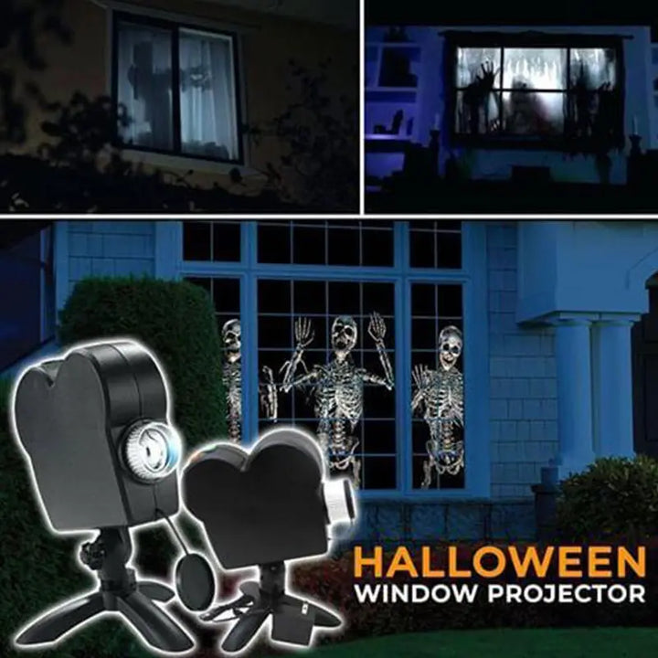Window LED Light Display Laser Halloween Home DJ Show Lamp Christmas Spotlights Projector Movies Party Lights USB Rechargeable - Get Me Products