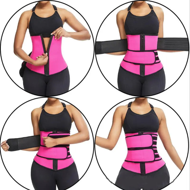 Women Waist Trainer Slimming 2-3 Belts Workout Shaper Corset Tummy Sweat Shapewear Bodysuits - Get Me Products