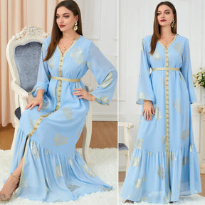 Women's Fashion Casual Long-sleeved Hot Gold Dresses - Get Me Products