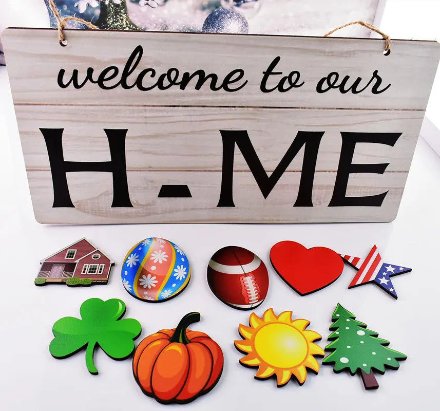 Wooden House Number Easter Porch Home Decoration Ornaments - Get Me Products