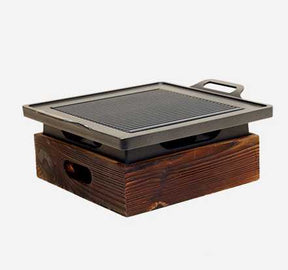 Wooden Seat Korean Style Grill Pan Grill Household Smokeless - Get Me Products